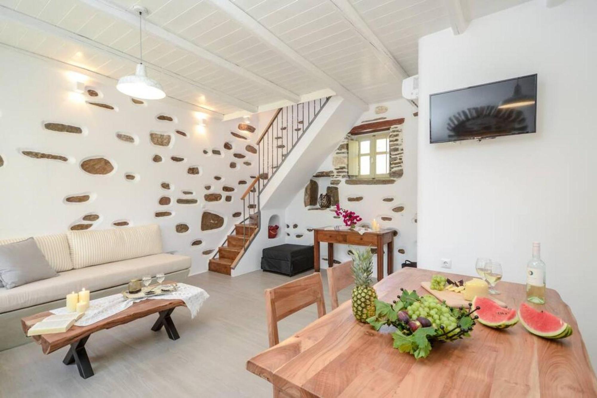 Villa Anthemion Naxos With Outdoor Jacuzzi Ano Sangrion المظهر الخارجي الصورة