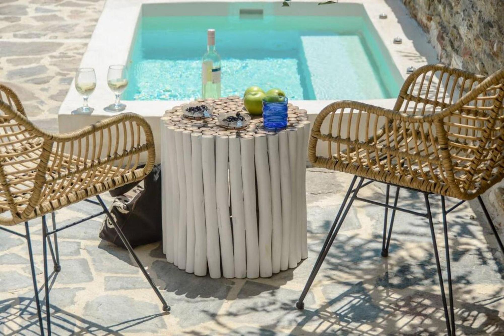 Villa Anthemion Naxos With Outdoor Jacuzzi Ano Sangrion المظهر الخارجي الصورة