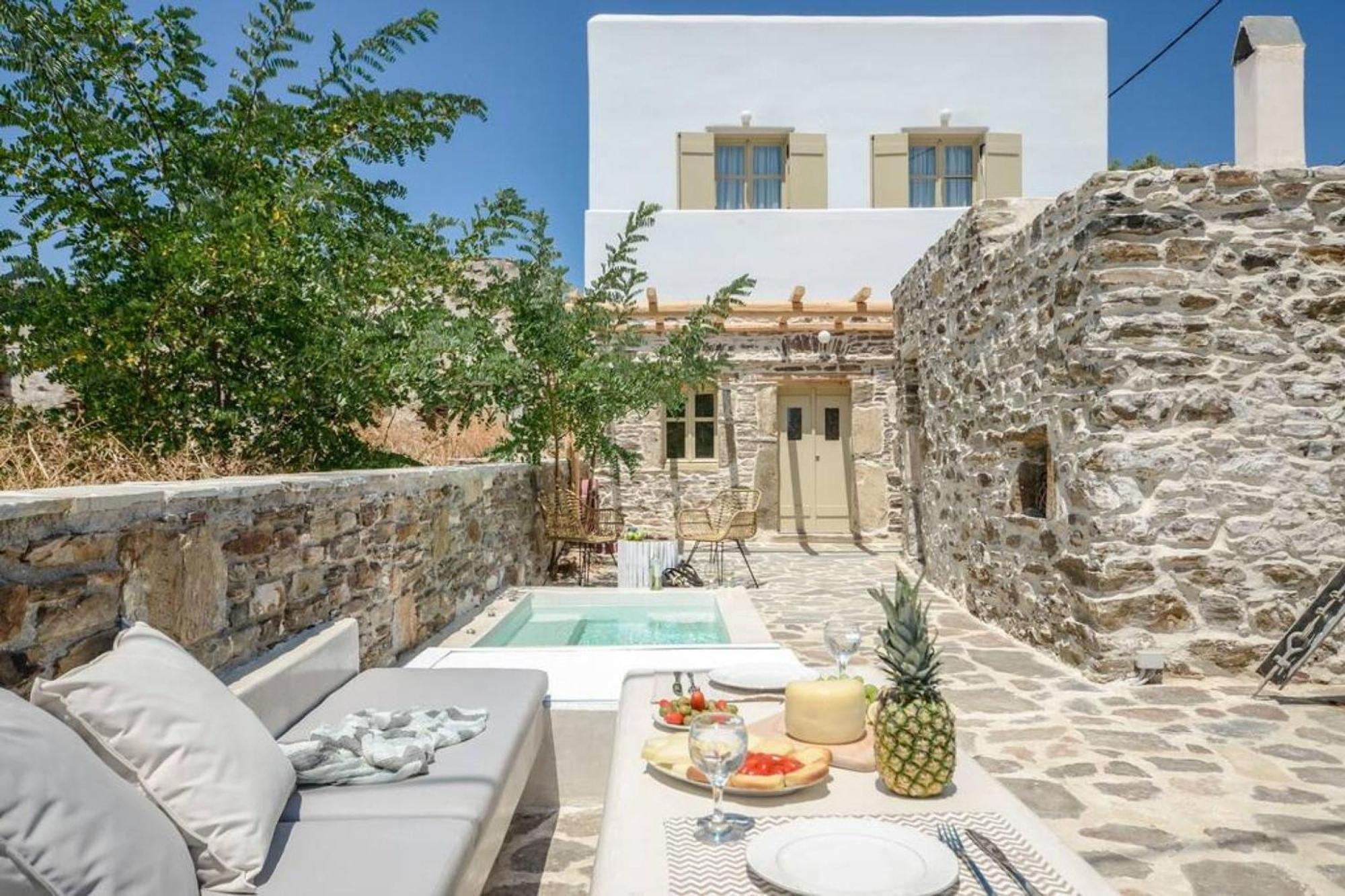 Villa Anthemion Naxos With Outdoor Jacuzzi Ano Sangrion المظهر الخارجي الصورة